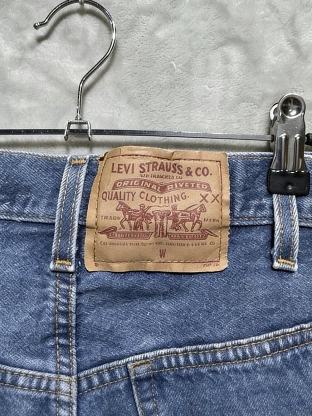 VTG Levi's 501xx Original Straight Jeans Mens 40x34 Blue Denim Button Fly USA - Picture 3 of 5